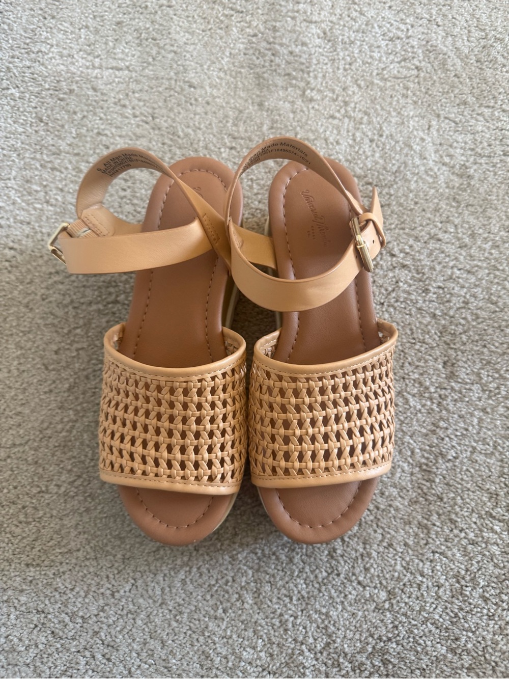 Tan Woven Strap Sandals